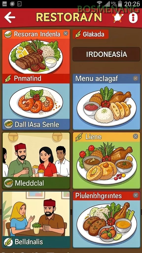 Cuplikan layar JKT303 — menu navigasi